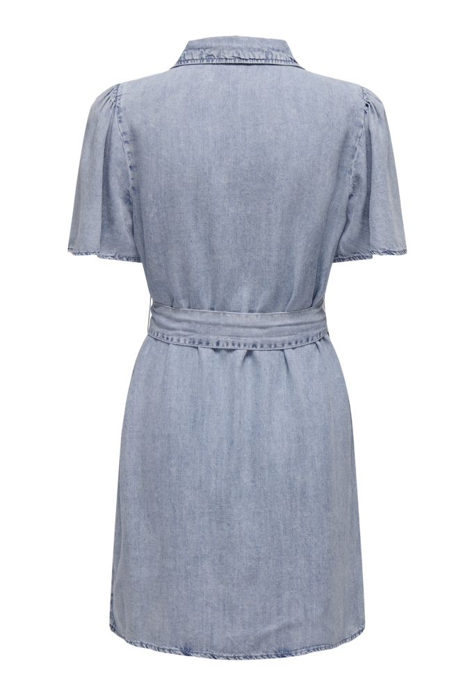 ONLHELENA SS BELTED DNM DRESS QYT 15319299 Light Blue Denim